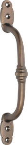 Pull Handle Offset Banded Antique Brass H180xP41mm