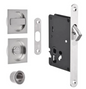 JNF Concealed Mortice Door Lock for Sliding Doors Privacy Set Round & Square - Satin Nickel