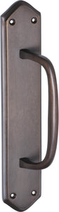 Pull Handle Offset Backplate Antique Brass H250xW50xP50mm