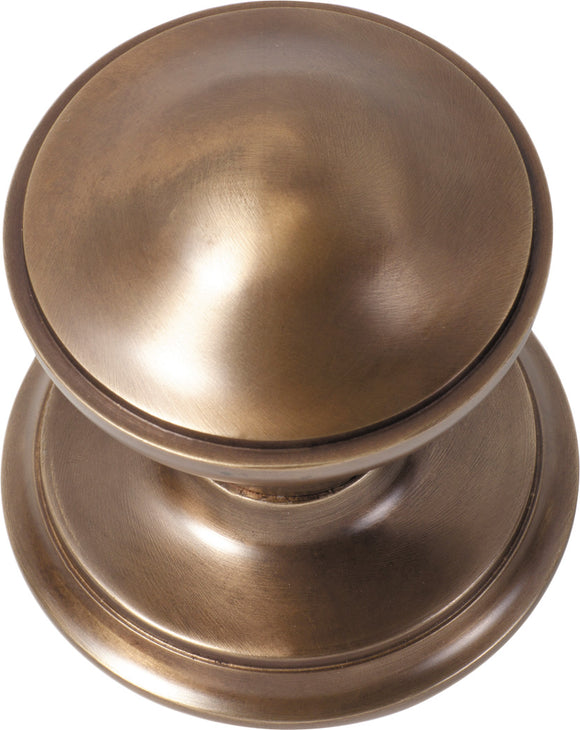 Centre Door Knob Round Antique Brass P86mm Backplate 85mm