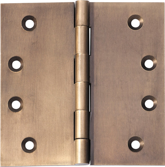 Hinge Fixed Pin Antique Brass H100xW100xT3mm