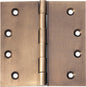 Hinge Fixed Pin Antique Brass H100xW100xT3mm