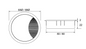 Kethy Cable Outlets ABS 22mm x 60mm Diameter Black With Brush Available in 3 Colours : Black ,Light Grey ,Silver