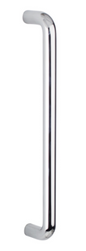 Drake & Wrigley 1425 Solid 'D' Style Pull Handle Length 250mm In 6 Colours : Black ,Chrome ,Florentine Bronze ,Brass Plate ,Satin Chrome Plate ,Stainless Steel