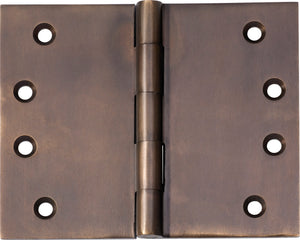 Hinge Broad Butt Antique Brass H100xW125xT4mm