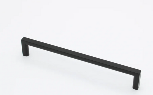ELITE HILTON SQUARE HANDLE HOLE CENTRE AVAILABLE IN 3 SIZES : 160MM ,192MM ,256MM SATIN BLACK