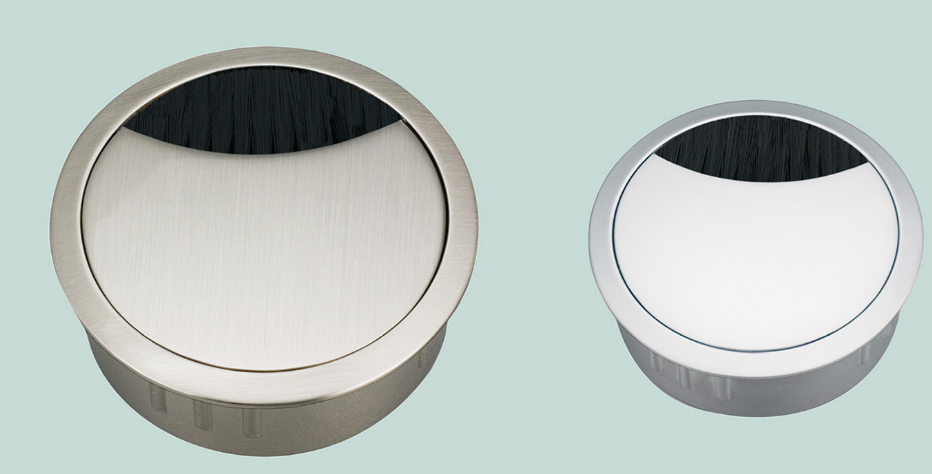 Kethy Cable Outlets Zinc 22mm x 80mm Diameter Available in 3 Colours : Brushed Nickel ,Polished Chrome ,Satin Chrome