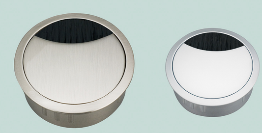 Kethy Cable Outlets Zinc 22mm x 80mm Diameter Available in 3 Colours : Brushed Nickel ,Polished Chrome ,Satin Chrome
