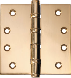 Hinge Ball Bearing Polished Brass H100xW100xT3mm