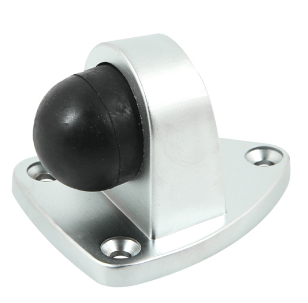 Jaeco Triangle Floor Mounted Door Stop Satin Chrome