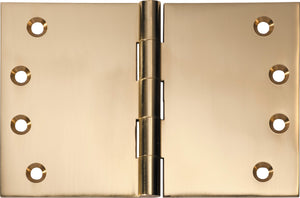 Hinge Broad Butt Polished Brass H100xW150xT4mm