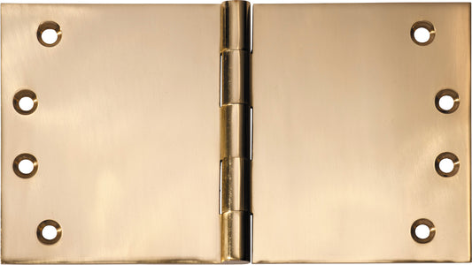 Hinge Broad Butt Polished Brass H100xW175xT4mm