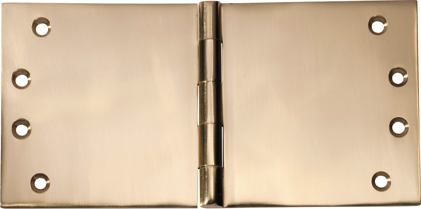Hinge Broad Butt Polished Brass H100xW200xT4mm