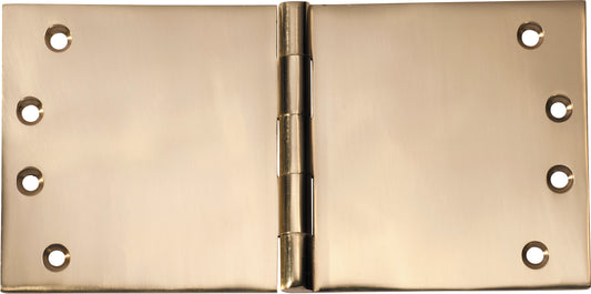 Hinge Broad Butt Polished Brass H100xW200xT4mm