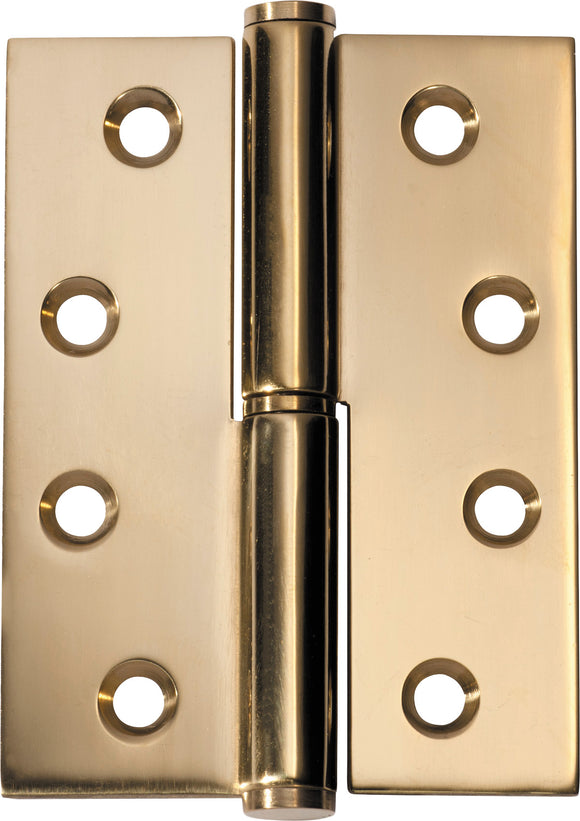 Hinge Lift Off Right Hand Polished Brass H100xW75xT2.5mm
