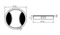 Kethy Cable Outlets Zinc 13mm x 60mm Dia Double Available in 3 Colours : Brushed Nickel ,Polished Chrome ,Satin Chrome
