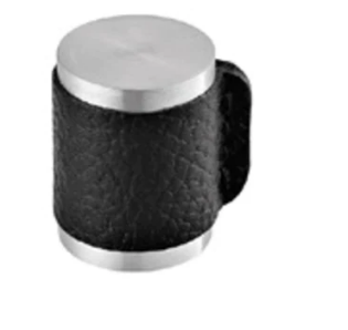 JNF Natural Leather Door Stop Stainless Steel - Brown & Black