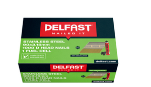 Delfast Ring Stainless Steel D-Head Nails + QL Fuel Pack Available in 2 sizes 65 x 2.87mm,90 x 3.15mm Box 1000