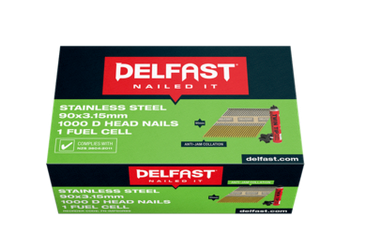 Delfast Ring 316 Stainless Steel Bracket Nail + QL Fuel Pack 45 x 3.15mm BOX 1000