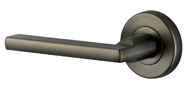 Sylvan Asti Privacy & Wardrobe Lever Handle Set Satin Nickel and Graphite Finish
