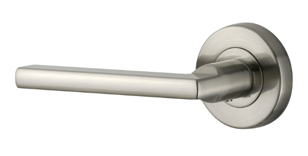 Sylvan Asti Privacy & Wardrobe Lever Handle Set Satin Nickel and Graphite Finish