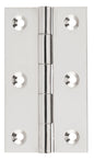 Hinge Fixed Pin Polished Nickel H89xW50xT2.5mm
