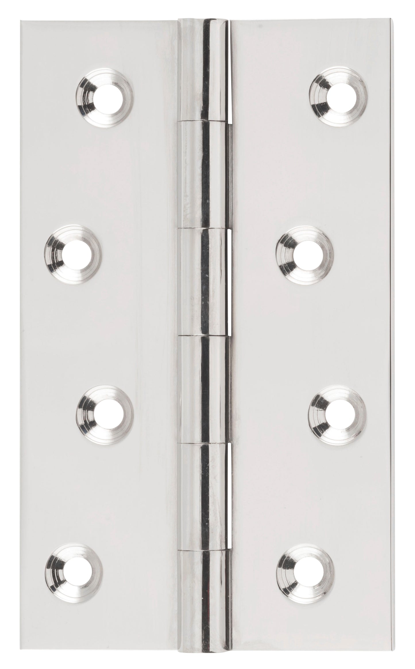 Hinge Fixed Pin Polished Nickel H100xW60xT2.5mm