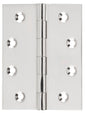 Hinge Fixed Pin Polished Nickel H100xW75xT3mm