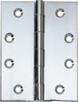 Hinge Fixed Pin Chrome Plated H100xW75xT3mm