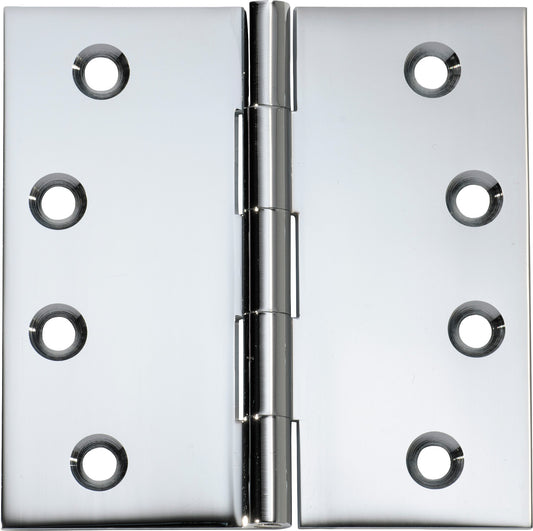 Hinge Fixed Pin Chrome Plated H100xW100xT3mm