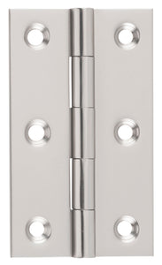Hinge Fixed Pin Satin Nickel H89xW50xT2.5mm