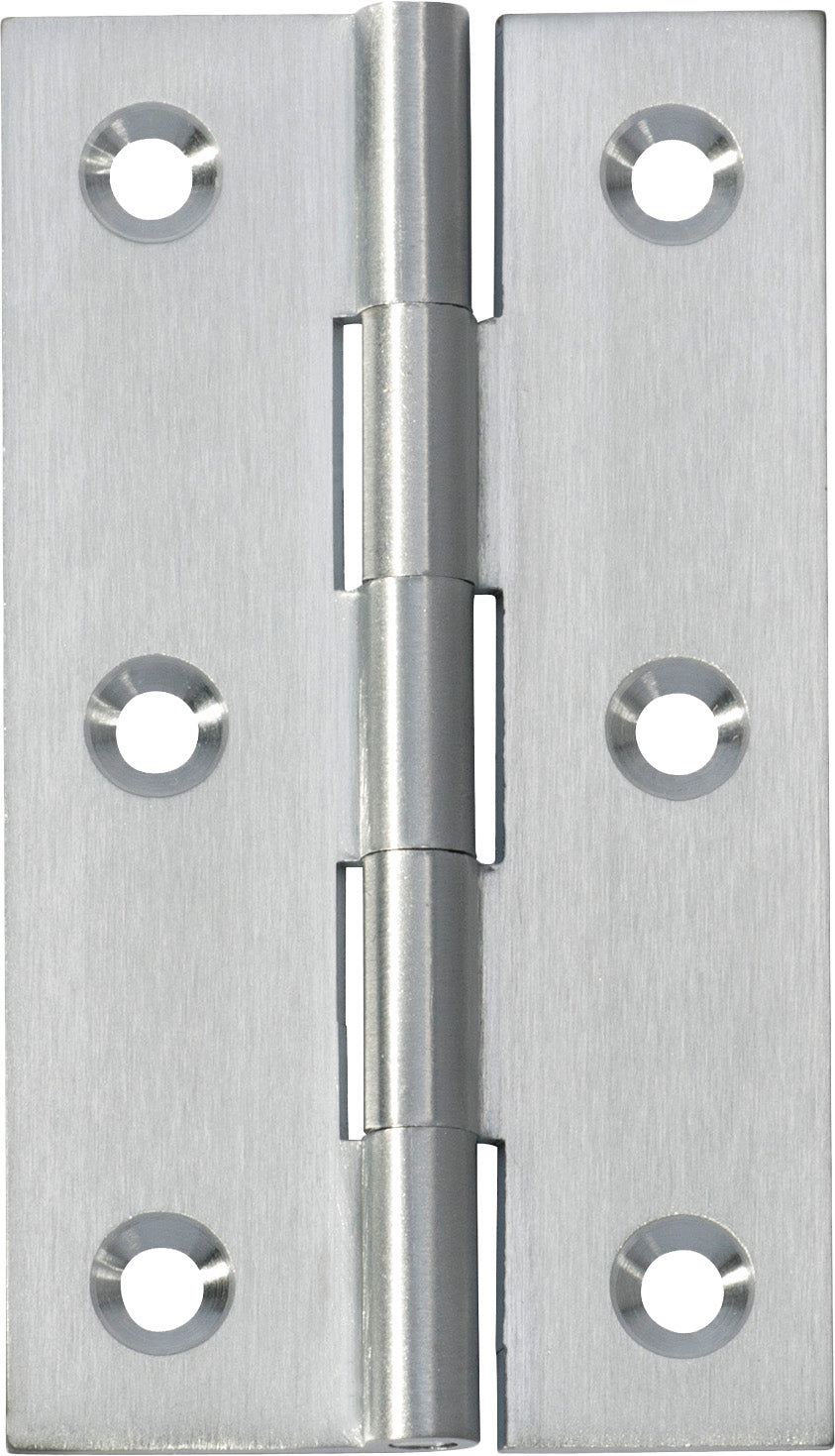 Hinge Fixed Pin Satin Chrome H89xW50xT2.5mm