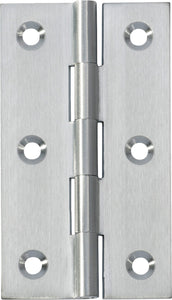 Hinge Fixed Pin Satin Chrome H89xW50xT2.5mm