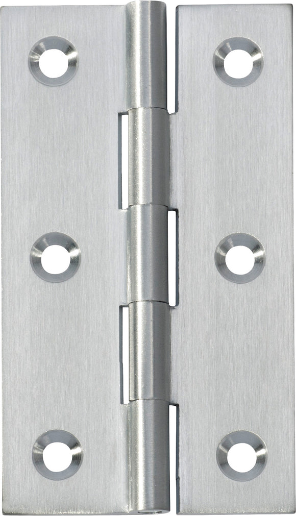 Hinge Fixed Pin Satin Chrome H89xW50xT2.5mm