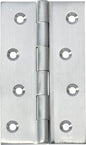 Hinge Fixed Pin Satin Chrome H100xW60xT2.5mm