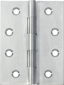 Hinge Fixed Pin Satin Chrome H100xW75xT3mm
