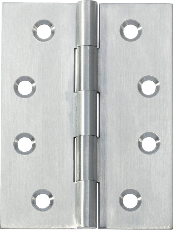 Hinge Fixed Pin Satin Chrome H100xW75xT3mm