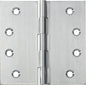 Hinge Fixed Pin Satin Chrome H100xW100xT3mm