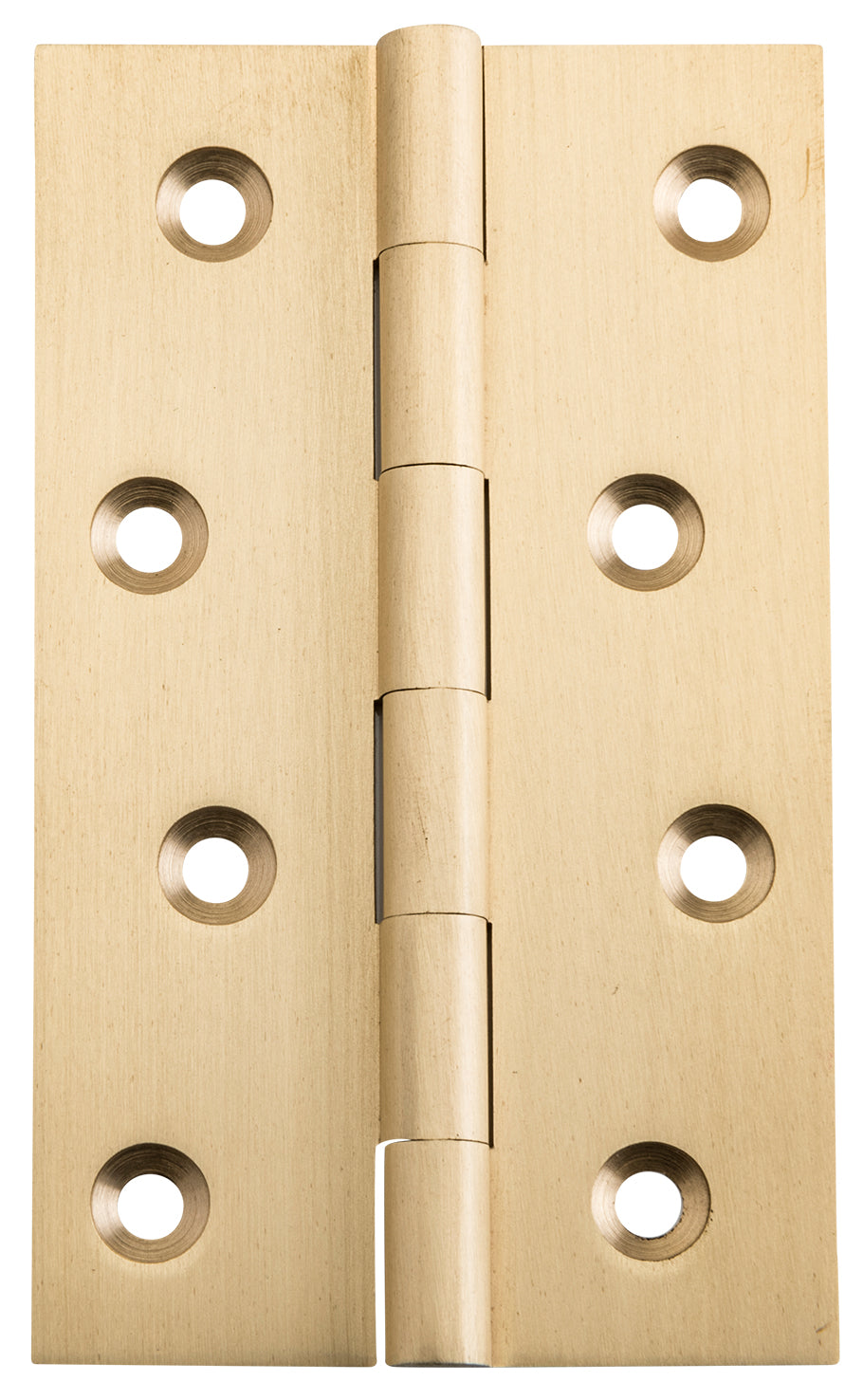 Hinge Fixed Pin Satin Brass H100xW60xT2.5mm