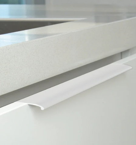 Mardeco 4021 Estrada Kitchen Cabinet Handle Finish White - Overall Sizes Available In 4 Sizes : 60mm ,120mm ,240mm ,400mm