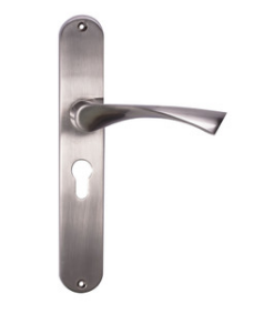 Sylvan Monza Euro Key on Long Plate Key Spacing 48mm & 85mm Satin Nickel