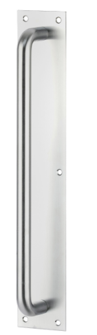 Drake & Wrigley 1427 Solid 'D' Style Full Handle On Plate Length 250mm In 6 Colours : Black ,Chrome ,Florentine Bronze ,Brass Plate ,Satin Chrome Plate ,Stainless Steel