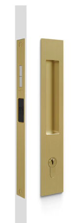 Mardeco 8104 M Series Flush Pull Euro Lock Set - Available In 7 Colours : Black ,Bronze ,Brushed Nickel ,Brushed Satin Chrome ,Polished Chrome ,Satin Brass ,Satin Chrome
