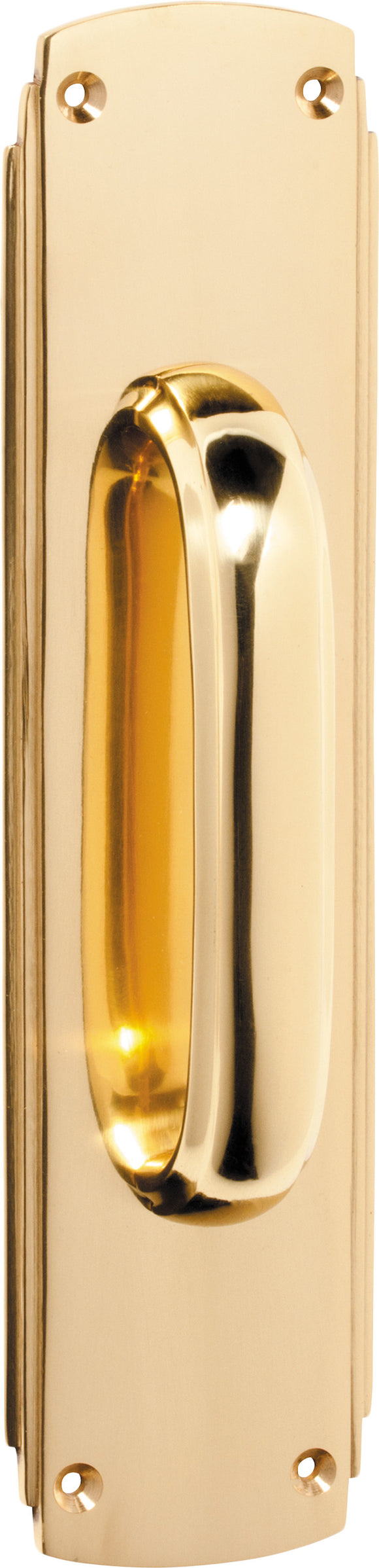 Pull Handle Art Deco Polished Brass H240xW60mm