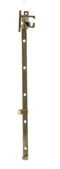 MILES NELSON CASEMENT STAY 355MM IN 4 COLOURS : BRASS ,CHROME PLATE ,FLORENTINE BRONZE ,SATIN CHROME  FINISH