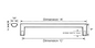 Kethy Oblong Handle Brushed Nickel Available in 5 Sizes : 96mm ,128mm ,160mm ,240mm ,288mm