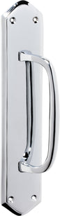 Pull Handle Offset Backplate Chrome Plated H250xW50xP50mm
