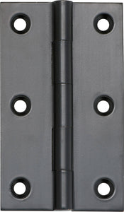 Hinge Fixed Pin Matt Black H89xW50xT2.5mm