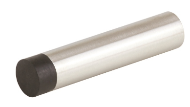 Jaeco Wall Mounted Door Stop Brushed Stainless In 2 Sizes : Cylindrical ,Square