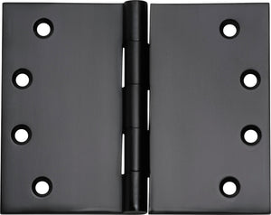 Hinge Broad Butt Matt Black H100xW125xT4mm